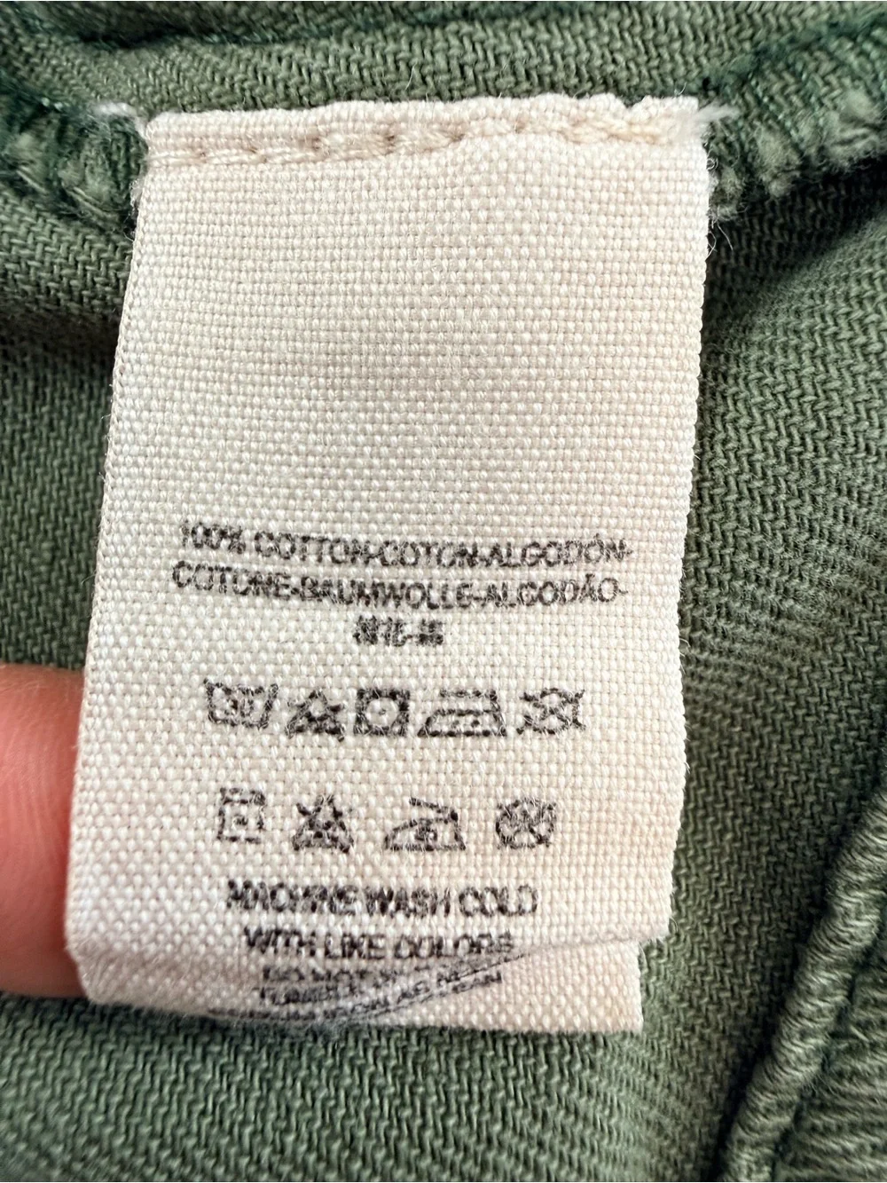 Free People Boho Utility Distressed Trucker Jacket Olive Green 100% cotton SZ 6